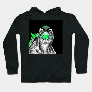 godzilla in wild stampede ecopop nuclear art Hoodie